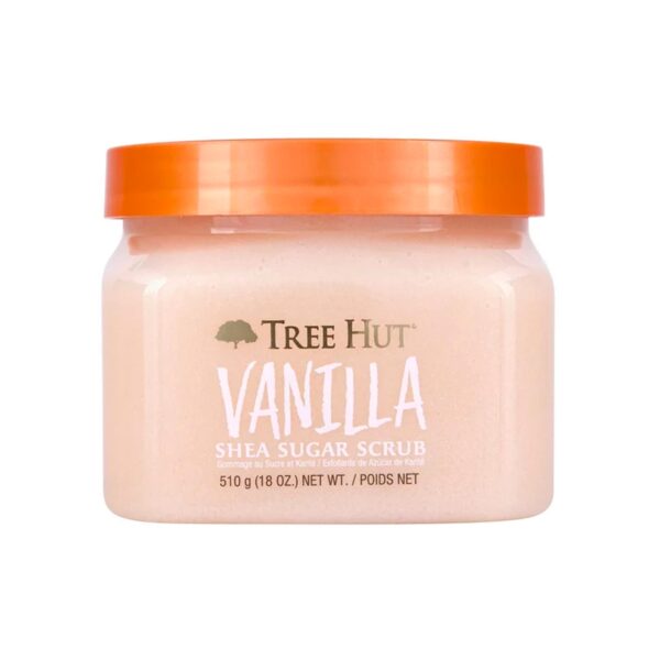 Tree Hut Body Scrub, Shea Sugar Hydrating Exfoliator for Softer, Smoother Skin, Vanilla, 18 oz